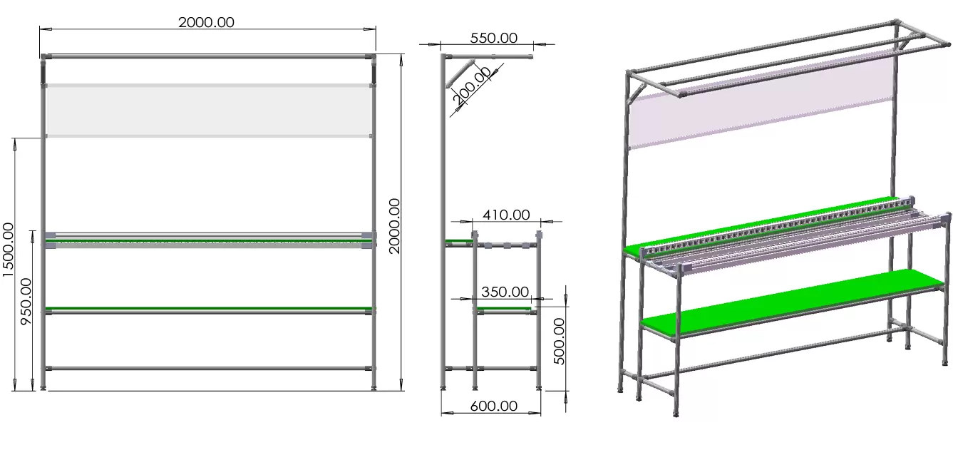 铝管流利作业台